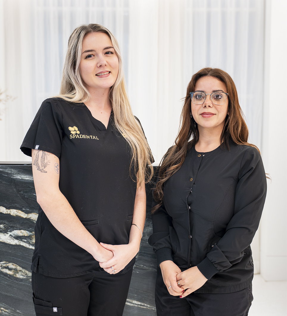 Two members of the Spa Dental team in the practice