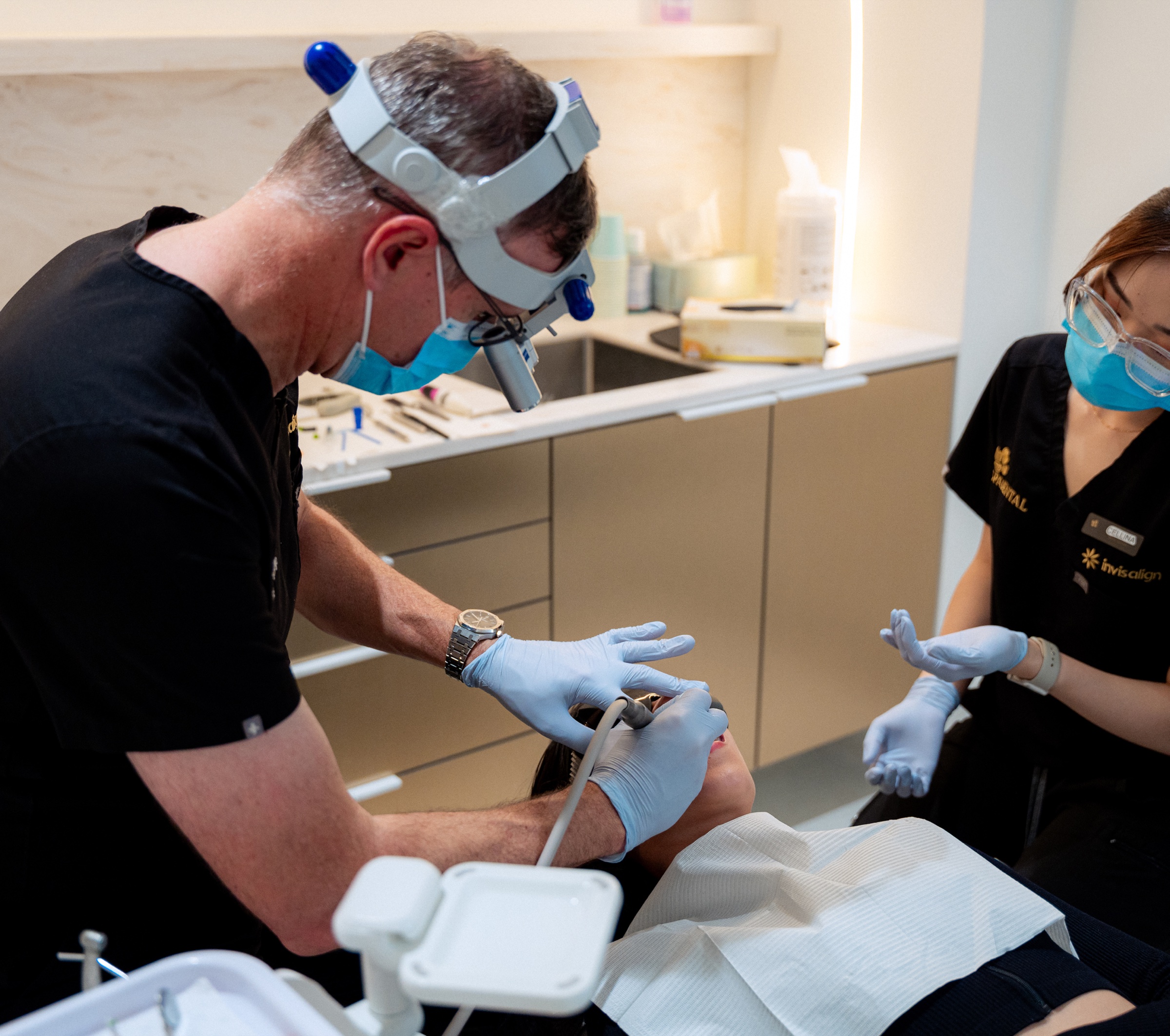 A tooth-coloured filling procedure at Spa Dental Sydney CBD