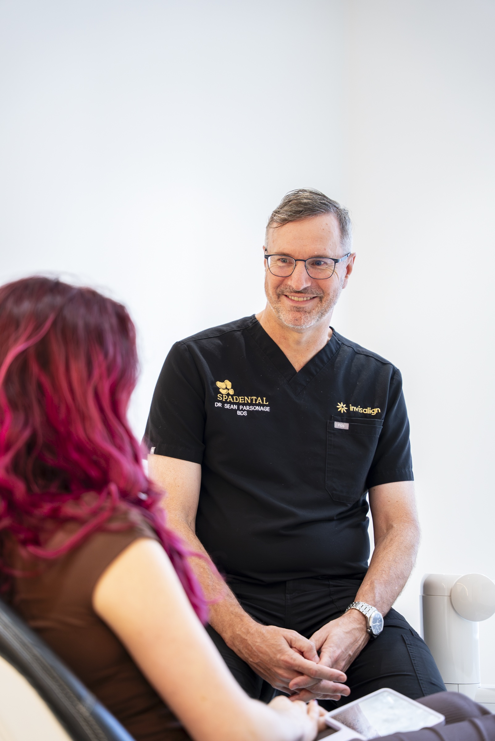 A calm, low-light consultation setting at Spa Dental Sydney CBD